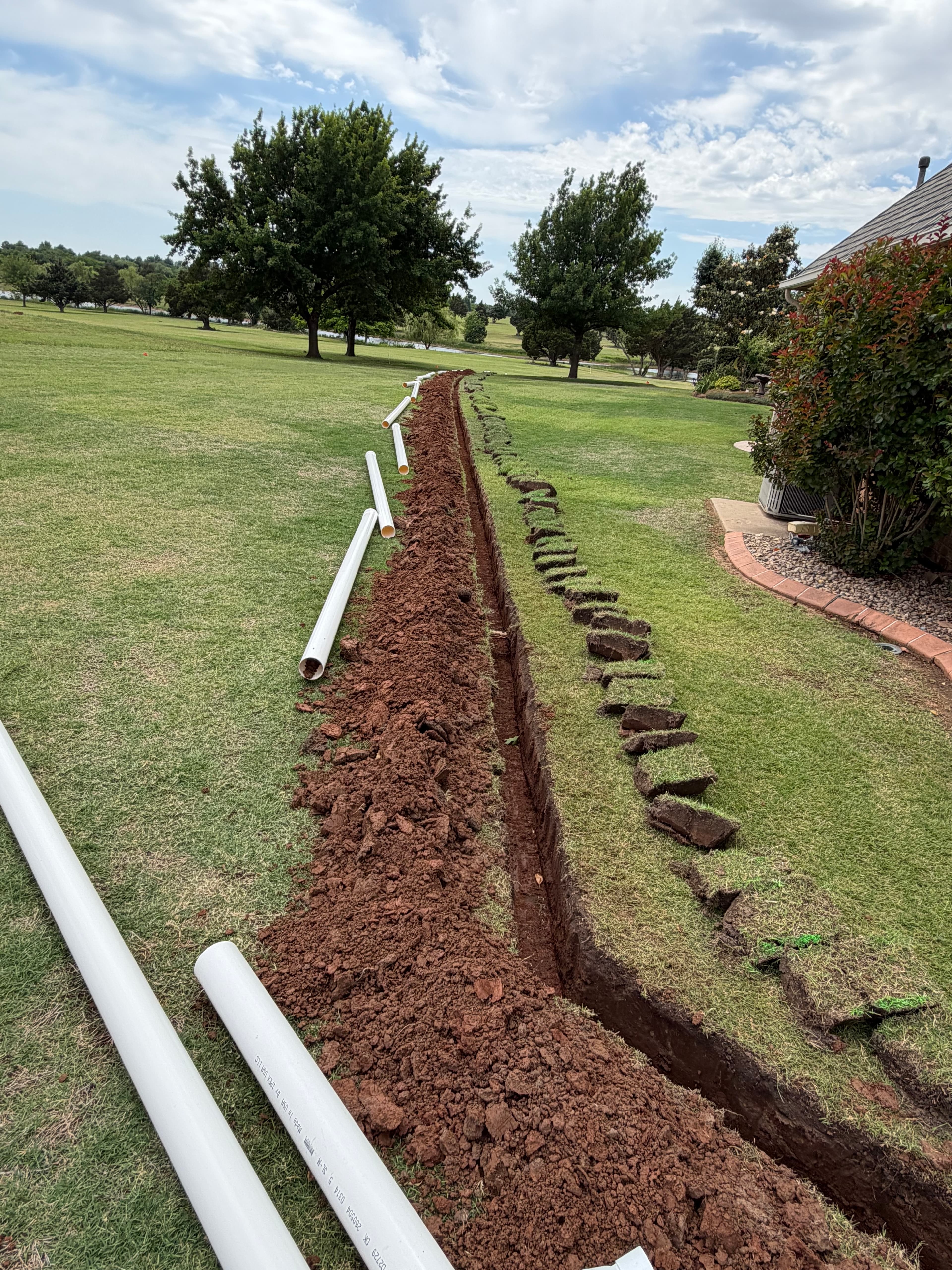 French drain, OKC metro
