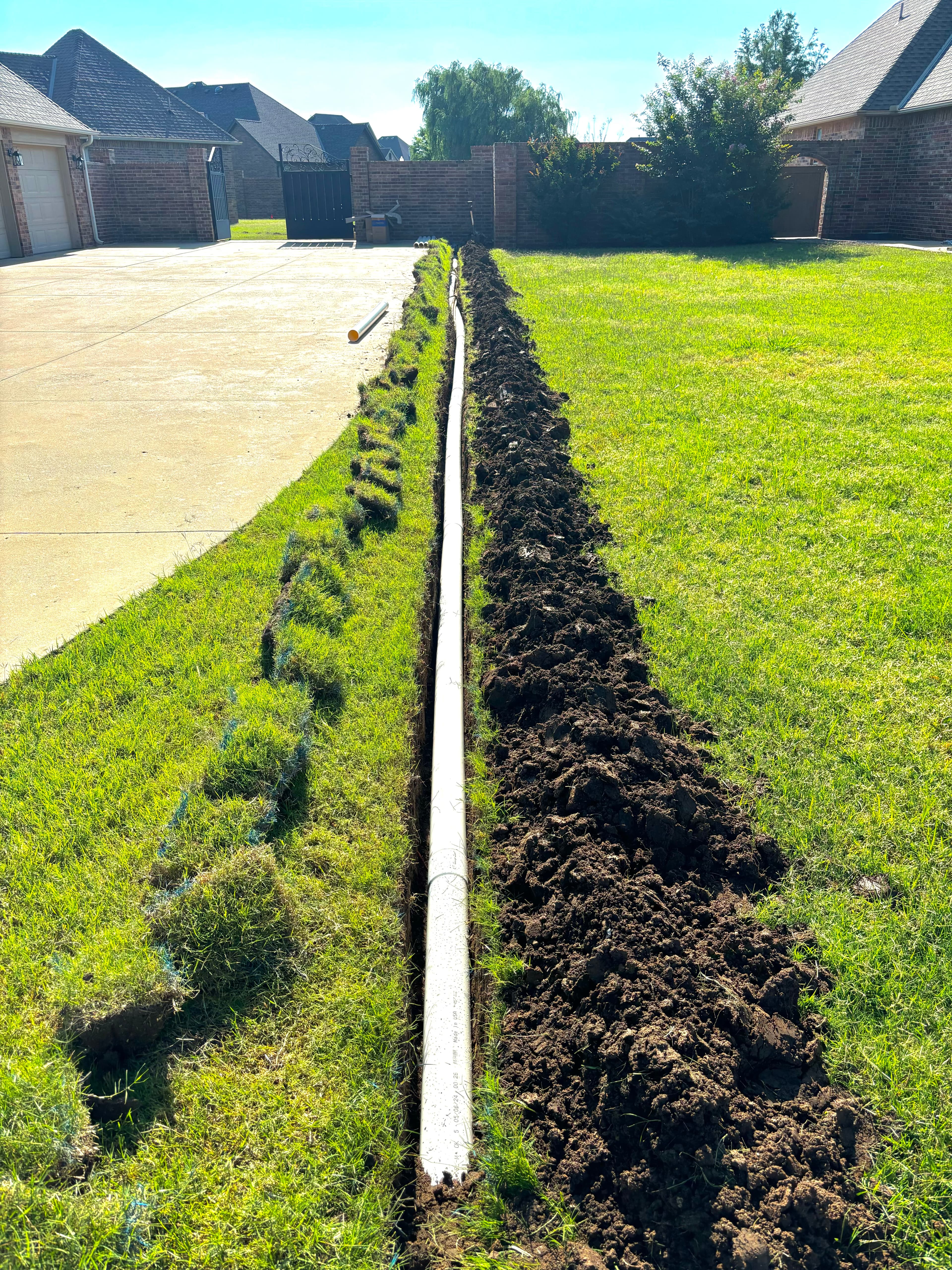 French drain, OKC metro