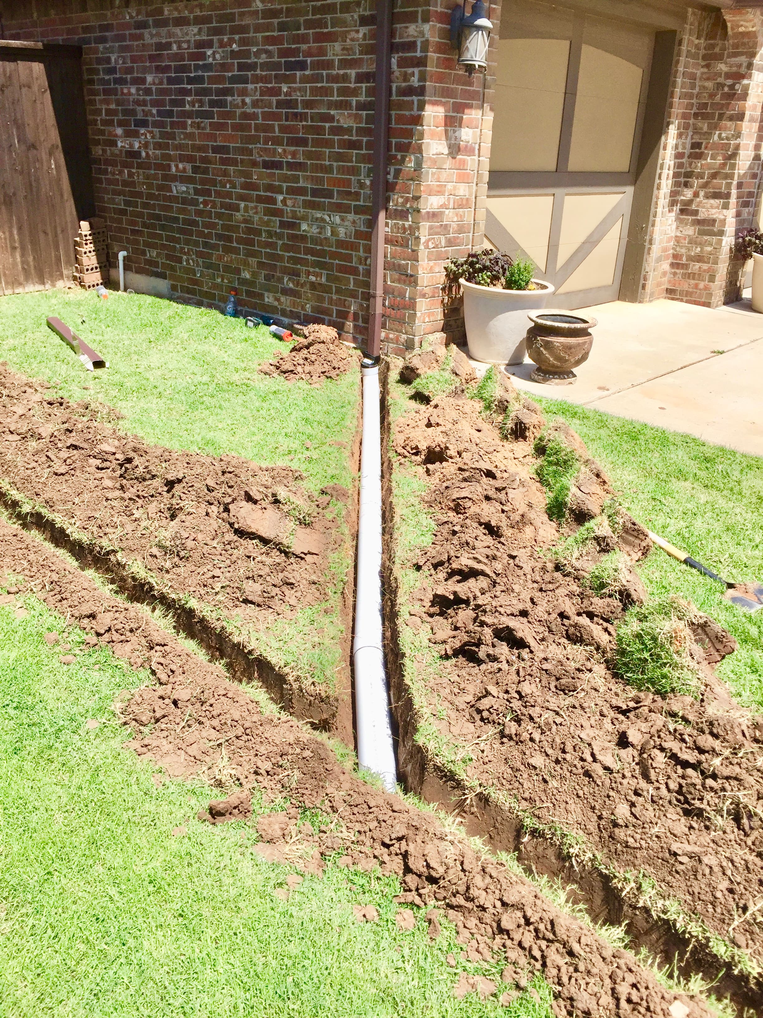 French drain, OKC metro