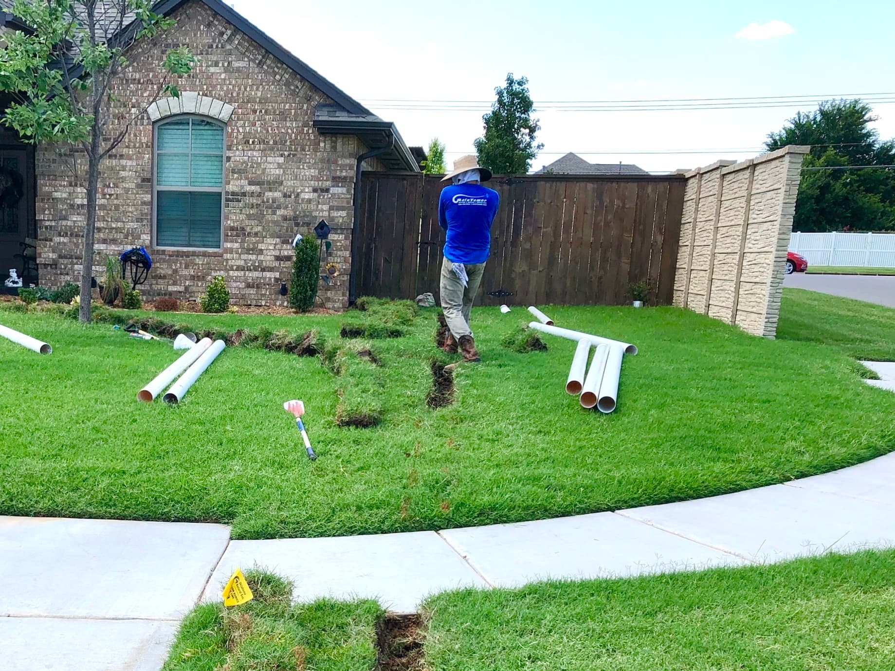 French drain, OKC metro