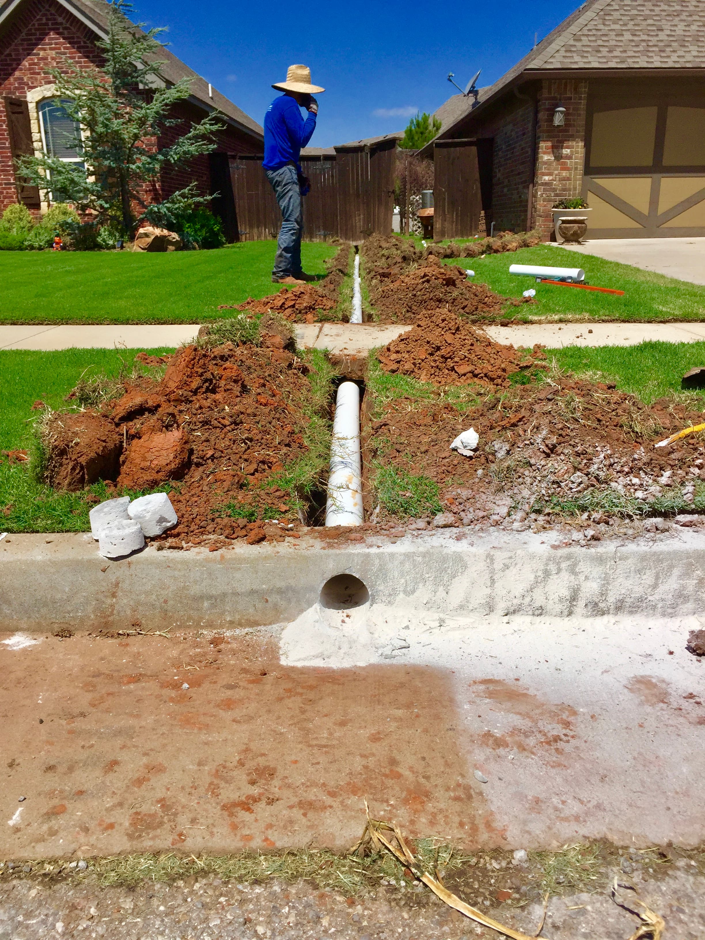 French drain, OKC metro