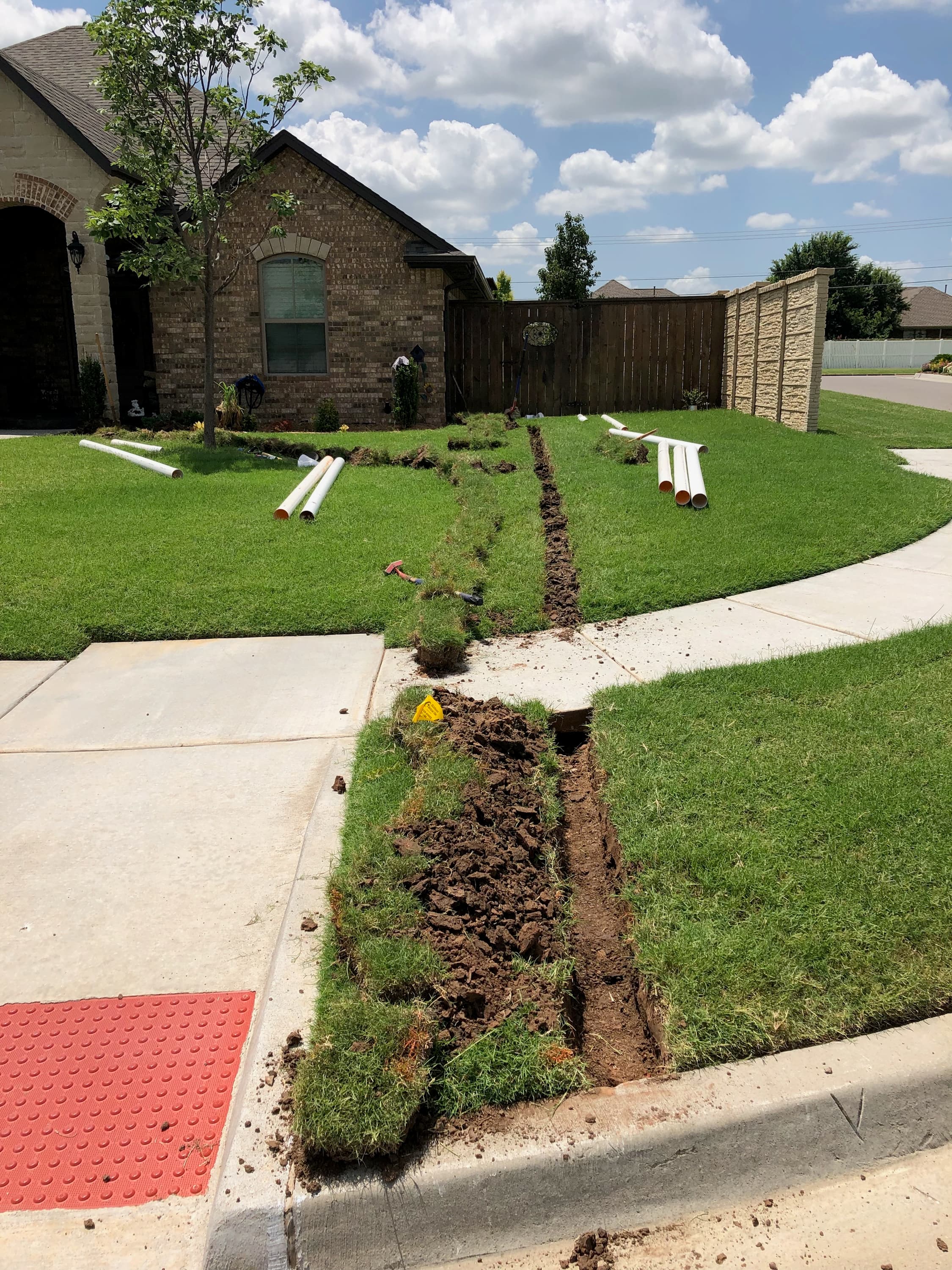 French drain, OKC metro