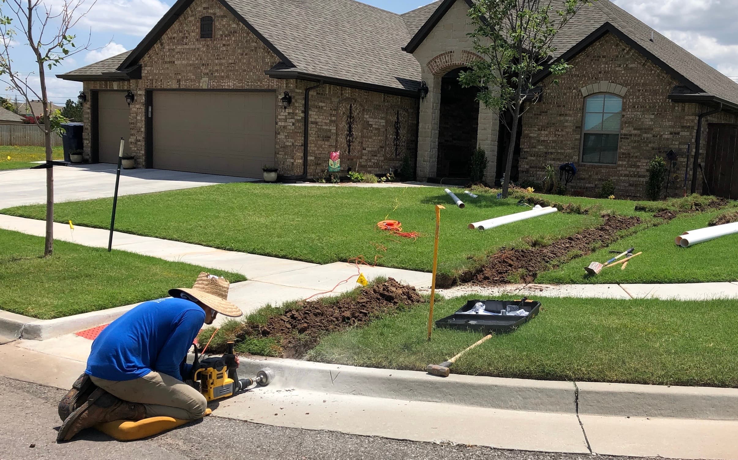 French drain, OKC metro