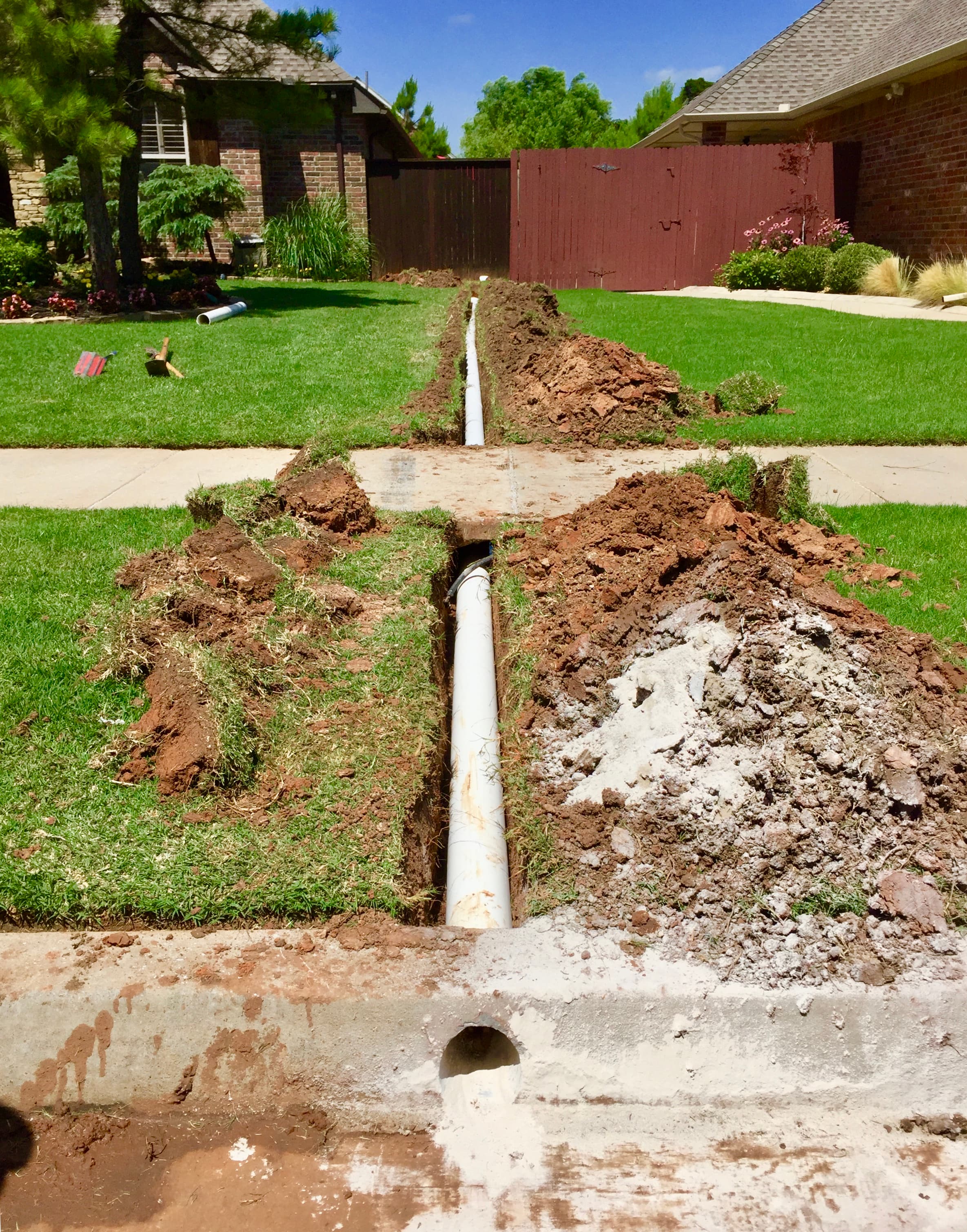 French drain, OKC metro