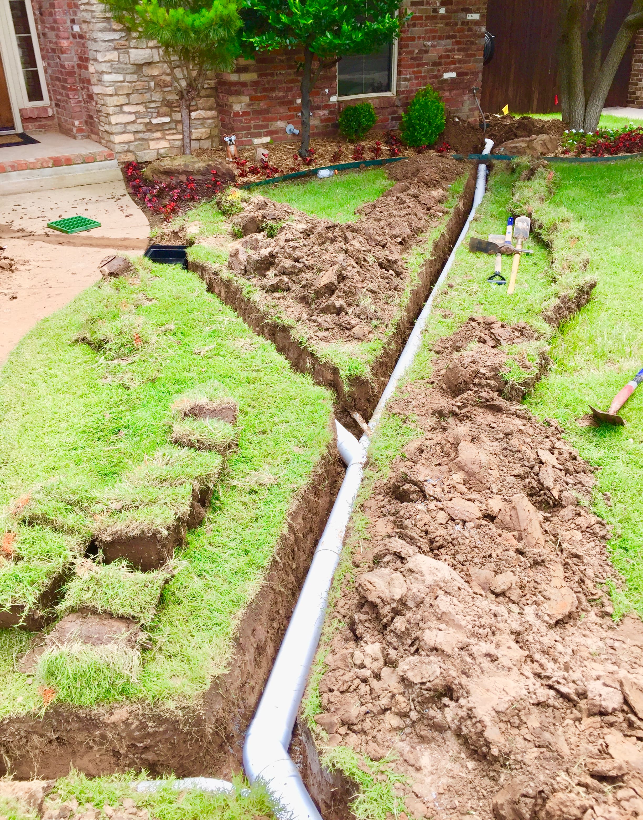 French drain, OKC metro