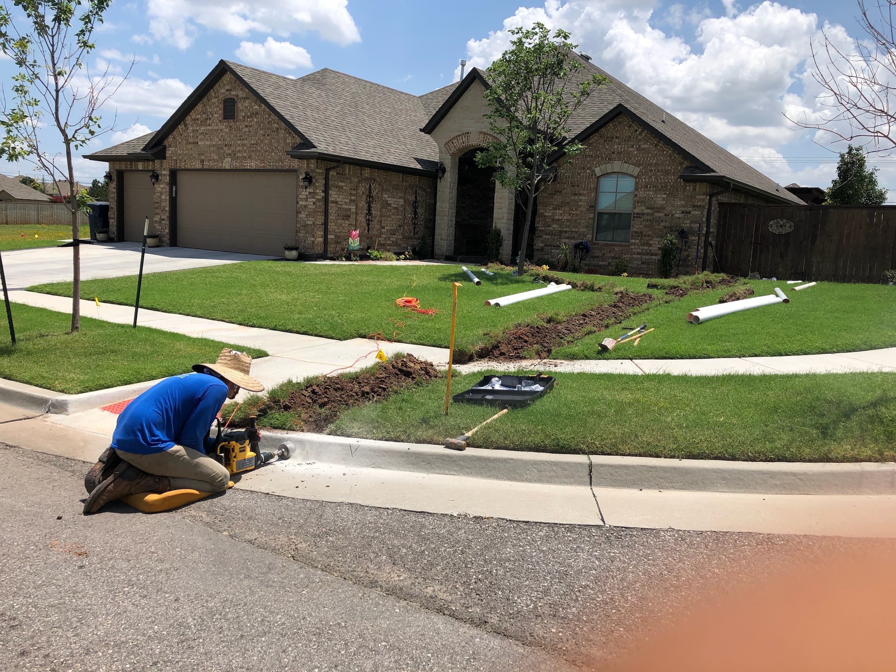 French drain, OKC metro